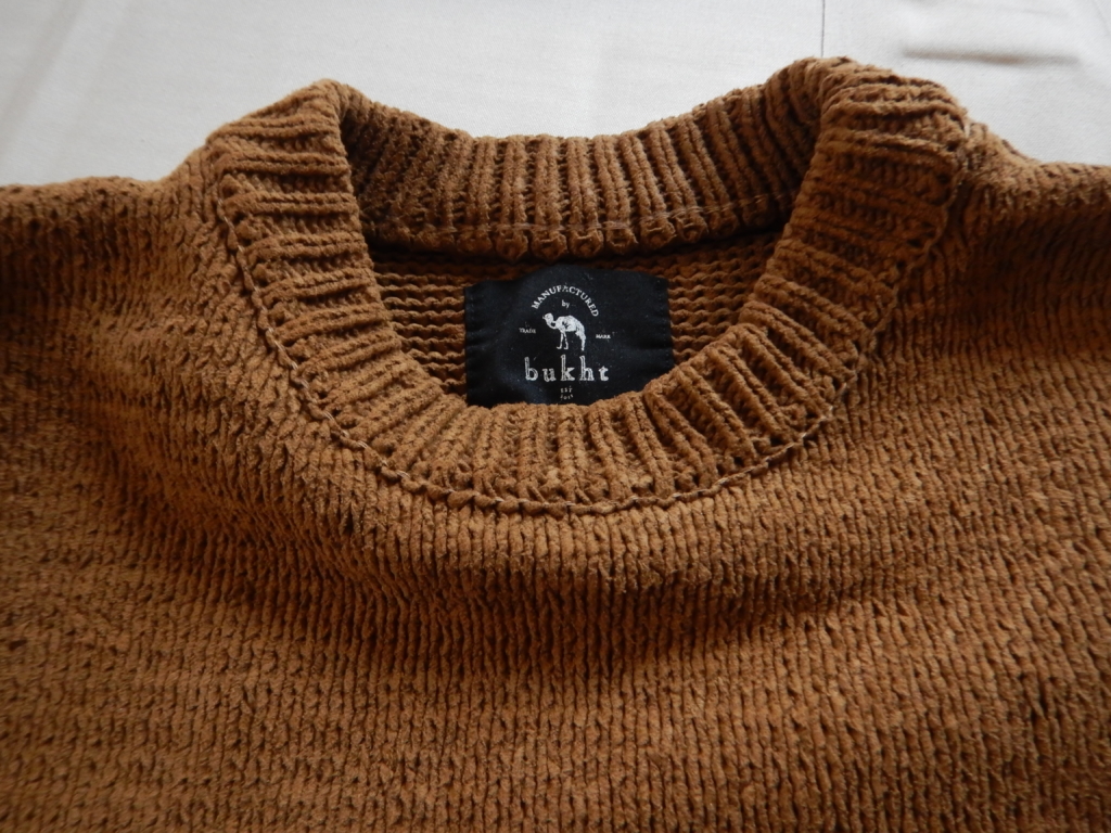 bukht fake suede knit pullover　ブフト　フェイクスエードニットプルオーバー