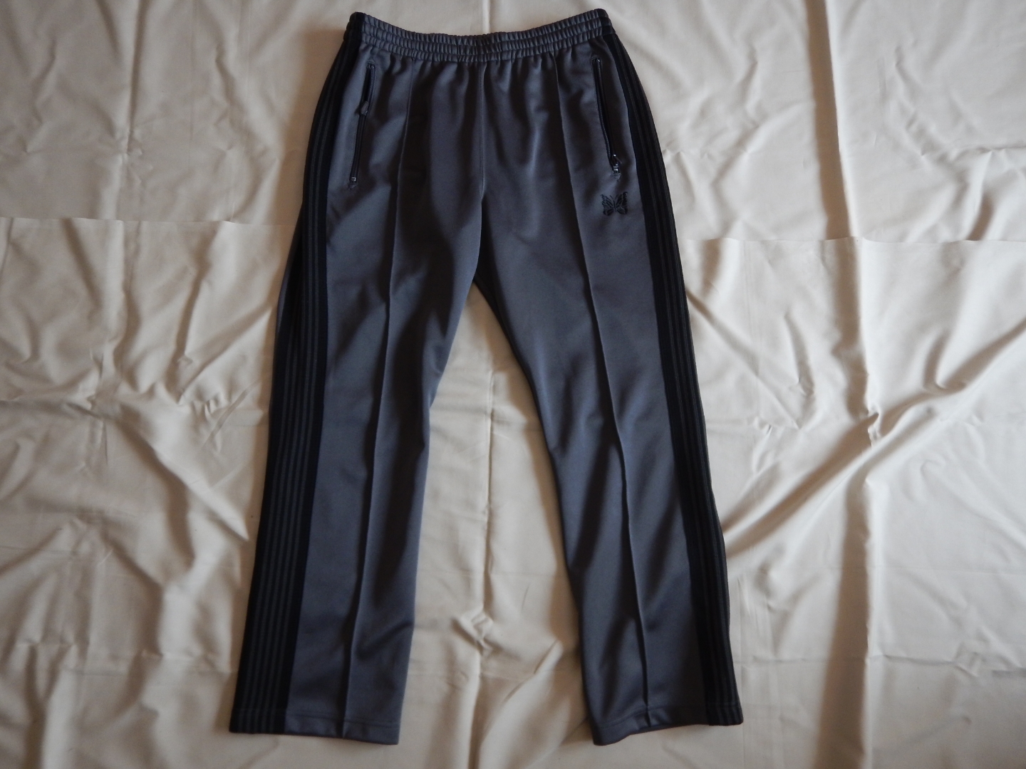needles straight track pants gray×black | FASCLE-clothing