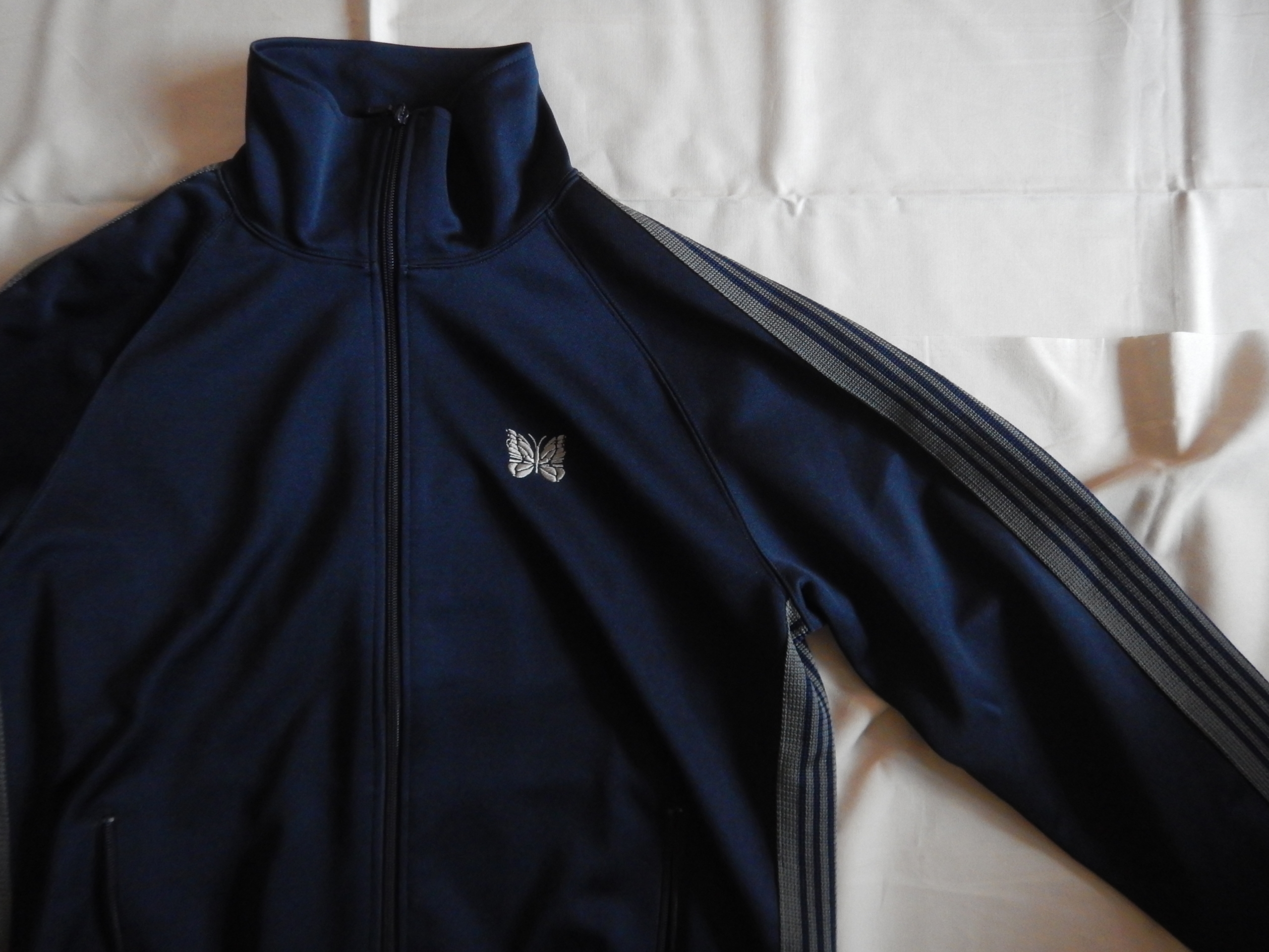 Loftman別注 needles track jacket navy × gray L size | FASCLE-clothing